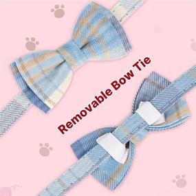 img 1 attached to Weewooday 4 Pieces Breakaway Cat Collar: Cute Plaid Patterns with Bow Tie and Bell - Kitty Safety Buckle Collars for Pet Kitten Cats Puppy