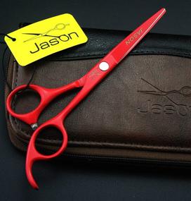 img 3 attached to 🏻 Premium 5.5" Hair Cutting Scissors & Salon Blending Thinning Shears with Leather Bag for Barbershop Excellence