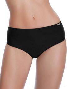 img 4 attached to 👙 AXESEA Stretch Mid Waist Tankini Bottoms Women's Swimwear Collection