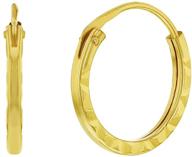 🎁 classic 14k yellow gold small endless thin hoop round earrings for girls & teens - perfect gift for birthdays, holidays, or any special occasion logo