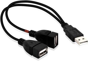 img 4 attached to 💻 USB 2.0 A Male к Dual USB Female Jack Y Splitter Hub Power Extension Adapter Cable 💻 USB 2.0 Вилка A к двойному гнезду USB Типа A Y-разветвительный хаб удлинитель кабеля