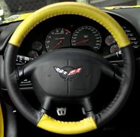 img 2 attached to Чехол на руль Chevrolet Corvette европейского стиля двухцветный: 1997-2004 C5 &Amp