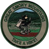 🏞️ unleash your adventurous spirit with the great smoky mountains - take a hike! - hiking bear patch logo