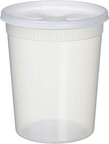 img 1 attached to 🍲 Convenient YW COMINHKR02572325 Sets - 32oz Plastic Soup/Food Container with Lids for Easy Storage