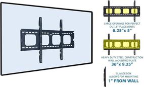 img 3 attached to Mount-It! Low-Profile TV Mount: Flush Large TV Wall Mount for 42-70 inch Screen TVs - Slim & Sturdy Design (220 lbs Capacity, VESA 850x450 Compatibility)