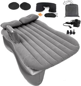 img 4 attached to 🛏️ Onirii Inflatable Car Air Mattress Bed - Portable Travel Sleep Solution for Car, SUV, RV, and Truck - Included Pump, Pillows for Camping, Vacation, and More!