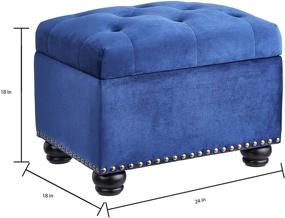 img 3 attached to 🔵 Blue Ottomans - First Hill FHW WFO016BLUE Collection