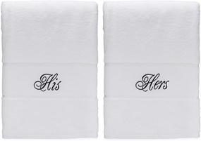 img 4 attached to 🎁 His and Hers Bath Towel Set: Perfect Anniversary, Wedding, or Engagement Gifts for Couples