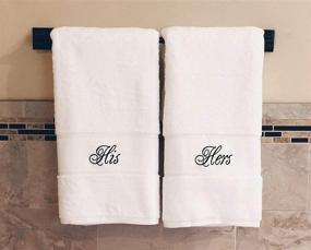 img 3 attached to 🎁 His and Hers Bath Towel Set: Perfect Anniversary, Wedding, or Engagement Gifts for Couples
