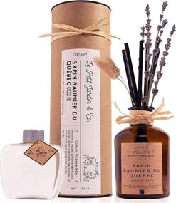 img 4 attached to 🌿 Le Petit Jardin & Co. Real Preserved Dried Flower Reed Diffuser Oil Scented Stick Fragrance Gift Set - Rustic Farmhouse Home Office Desk Bathroom Decor | Quebec Balsam Fir & Lavender