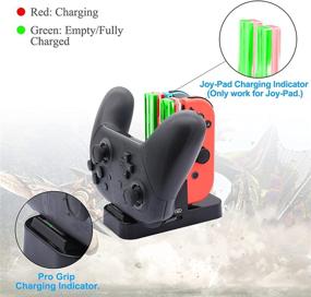 img 2 attached to 🎮 Nintendo Switch & OLED Model FastSnail Controller Charger: Joycon Charging Dock Station + Pro Controller with Charger Indicator and Type-C Charging Cable