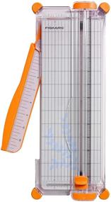 img 3 attached to Fiskars SureCut Portable Paper Trimmer, 12 Inch Cut, Orange - 154450-1009: Compact and Efficient Paper Cutting Tool