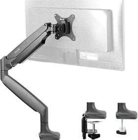 img 4 attached to 🖥️ Height Adjustable Aluminum Single Monitor Desk Mount Stand with Gas Spring Arm - Fits 32" Screens (STAND-V001Q)