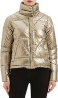 womens casual quilted padded puffer women's clothing and coats, jackets & vests logo