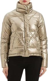 img 4 attached to Womens Casual Quilted Padded Puffer Women's Clothing and Coats, Jackets & Vests