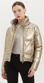 img 2 attached to Womens Casual Quilted Padded Puffer Women's Clothing and Coats, Jackets & Vests