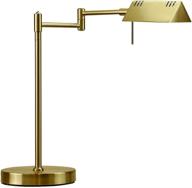 o'bright led pharmacy table lamp - full range dimming, 12w led, 360 degree swing arms - desk, reading, craft, work lamp - etl tested - antique brass (gold) логотип