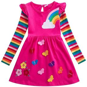 img 4 attached to 🦋 Juxinsu Purple Butterfly Dresses for Toddler Girls - LH81037 - Clothing