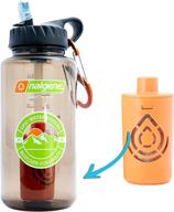 🚰 nalgene outdoor og water bottle with filter: made in usa, bpa free, filtered, travel, camping, hiking, backpacking, water purifier логотип