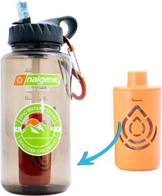 img 4 attached to 🚰 Nalgene Outdoor OG Water Bottle with Filter: Made In USA, BPA Free, Filtered, Travel, Camping, Hiking, Backpacking, Water Purifier