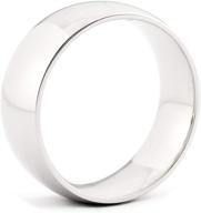 jfsg high polish stainless steel comfort wedding band - durable & tarnish proof unisex jewelry logo