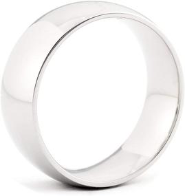 img 4 attached to JFSG High Polish Stainless Steel Comfort Wedding Band - Durable & Tarnish Proof Unisex Jewelry