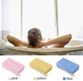 img 3 attached to 🚿 Revive Your Skin with CHRUNONE 3-Piece Exfoliating Bath Sponge Set: Shower Away Dead Skin for a Refreshed Body