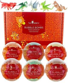 img 4 attached to 🛁 Two Sisters Spa Bubble Bombs - Dragon Surprise Set: Bath Bombs for Kids with Toys Inside - 6-Pack Gift Box - Safe for Sensitive Skin - Natural Fizzy and Bubbly Bath Balls for Boys and Girls