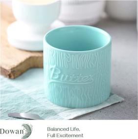 img 3 attached to 🍽️ DOWAN Counter Airtight Ceramic Turquoise: Stylish and Functional Food Storage Solution