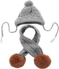 img 4 attached to 🐶 Kuoser Dog Hat & Scarf Set - Cozy Winter Accessories for Small, Medium & Large Dogs