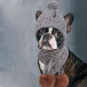 img 3 attached to 🐶 Kuoser Dog Hat & Scarf Set - Cozy Winter Accessories for Small, Medium & Large Dogs