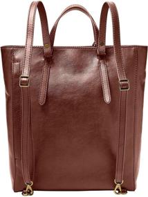 img 1 attached to 🎒 Fashionably Versatile: Fossil Women's Camilla Leather Convertible Backpack Purse Handbag