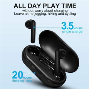 img 3 attached to Hadisala True Wireless Earbuds: Bluetooth 5.0 Headphones with 30H Playtime, Touch Control, IPX7 Waterproof and Deep Bass