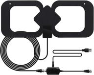 ultimate 200-mile long range tv antenna: boosted signal, 4k 1080p support, fits all tvs with 13.2ft coax cable logo