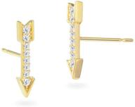 💎 solidgold clear crystal accent girls' earrings - exquisite jewelry logo