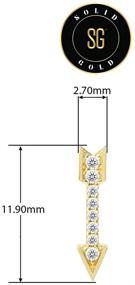 img 1 attached to 💎 SOLIDGOLD Clear Crystal Accent Girls' Earrings - Exquisite Jewelry