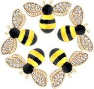 🐝 set of 20 enamel bee charms pendants with rhinestone embellishments for diy handmade crafts logo