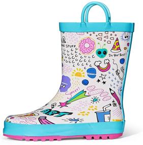 img 4 attached to 👢 Детские сапоги K KomForme Unisex-Child: Стильная водонепроницаемая обувь для детей