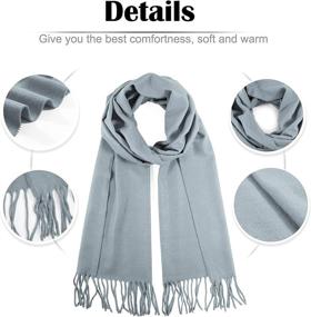 img 3 attached to Women Winter Cashmere Scarf Fashion Women's Accessories in Scarves & Wraps