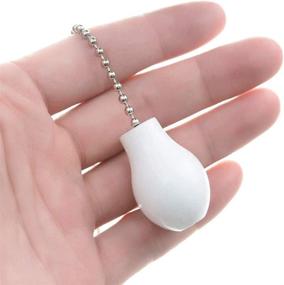 img 1 attached to 🪢 Wooden Ceiling Fan Chain Pulls: Extension for Ceiling Light Lamp and Fan Chains - White Color 3 Pack