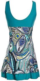 img 3 attached to 👗 Flattering Women's Swimdress - Stylish Floral One Piece with Boyshort - Available in Plus Size!