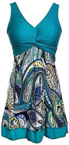 img 4 attached to 👗 Flattering Women's Swimdress - Stylish Floral One Piece with Boyshort - Available in Plus Size!