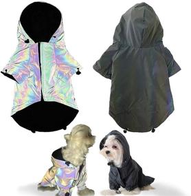 img 4 attached to OCSOSO Dog Reflective Hoodie: Waterproof, Luminous, 🐶 and Colorful Safety Coat for Day and Night