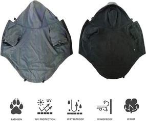 img 3 attached to OCSOSO Dog Reflective Hoodie: Waterproof, Luminous, 🐶 and Colorful Safety Coat for Day and Night