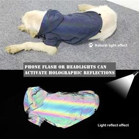 img 1 attached to OCSOSO Dog Reflective Hoodie: Waterproof, Luminous, 🐶 and Colorful Safety Coat for Day and Night