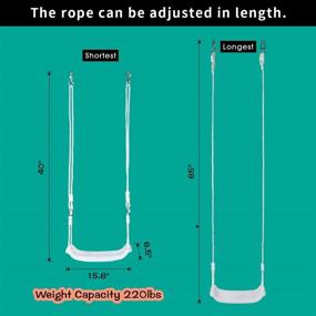 img 2 attached to 🌳 OMNISAFE LED Lighted Tree Swing - Adjustable Rope with Plastic Coating for Indoor and Outdoor Use