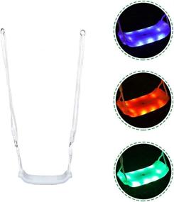img 4 attached to 🌳 OMNISAFE LED Lighted Tree Swing - Adjustable Rope with Plastic Coating for Indoor and Outdoor Use