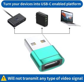 img 3 attached to 💚 Зеленые адаптеры USB C Female to USB Male, набор из 4 штук | Адаптер кабеля зарядки Type C to USB A для iPhone 11 12 13 Pro Max, iPad 2020, Samsung Galaxy Note 10 S20 Plus S20+ Ultra, Google Pixel 5 4 3 XL