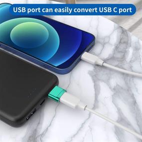 img 1 attached to 💚 Зеленые адаптеры USB C Female to USB Male, набор из 4 штук | Адаптер кабеля зарядки Type C to USB A для iPhone 11 12 13 Pro Max, iPad 2020, Samsung Galaxy Note 10 S20 Plus S20+ Ultra, Google Pixel 5 4 3 XL