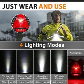 img 2 attached to 🏃 B-right LED Running Chest Light - USB Rechargeable Running Lights for Runners, 90° Adjustable Beam, Back Warning Light - Ideal for Joggers, Camping, and Outdoor Adventure